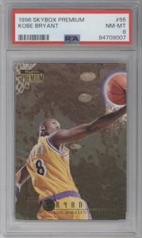 Kobe Bryant  from the 1996-97 Skybox Premium set graded by PSA and given an overall grade of 8.