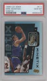 Dirk Nowitzki from the 1998-99 Upper Deck Ionix set graded by PSA and given an overall grade of 10.