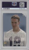 Peyton Manning from the 1998 Playoff Absolute Retail set featuring a Red parallel graded by PSA and given an overall grade of 9.
