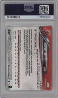 Shohei Ohtani from the 2018 Topps Chrome Update set graded by PSA and given an overall grade of 10.