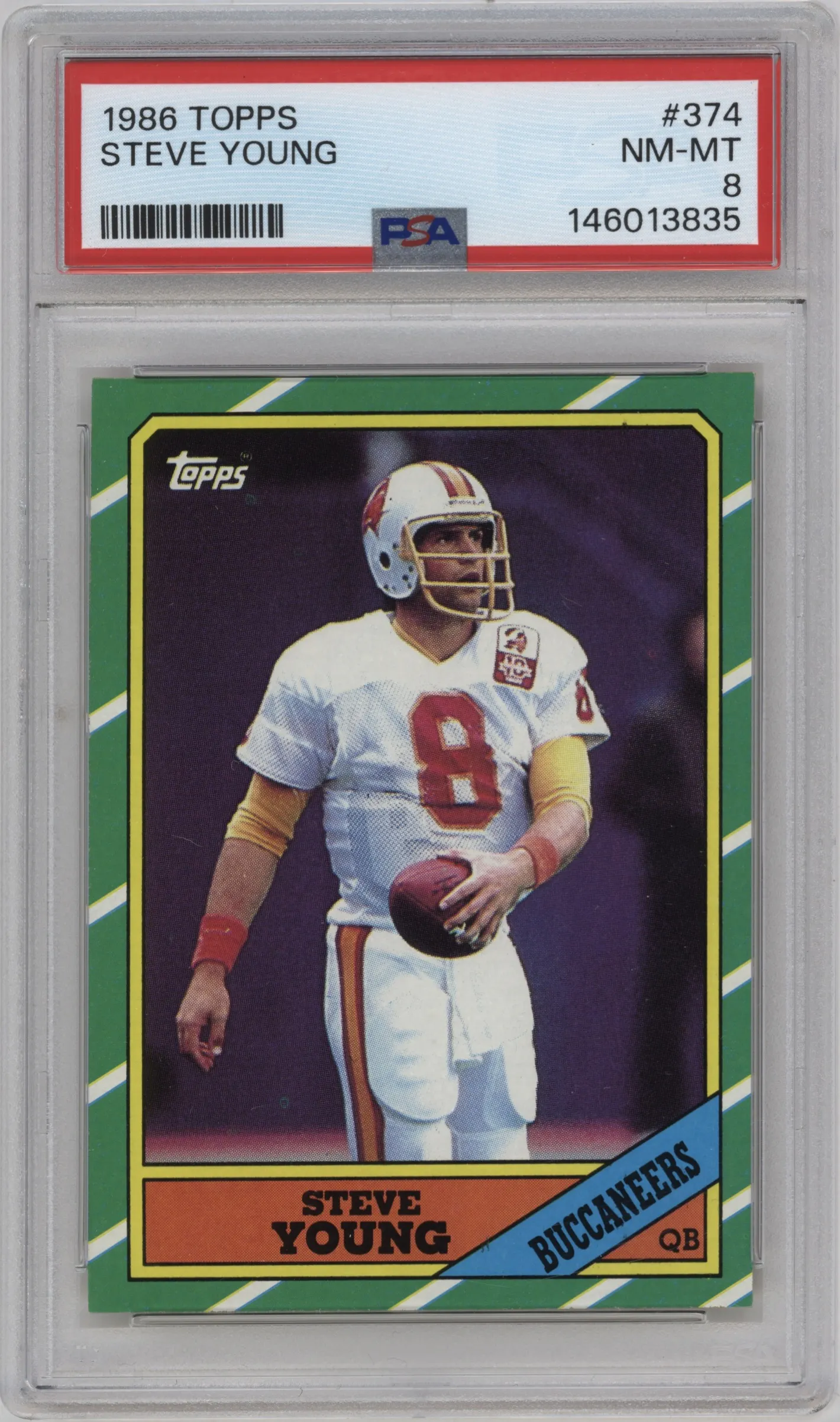 1986 Topps Steve Young PSA 8