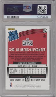 Shai Gilgeous-Alexander from the 2018-19 Panini Donruss Optic set graded by PSA and given an overall grade of 10.