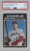Shohei Ohtani from the 2020 Topps Heritage set graded by PSA and given an overall grade of 9.