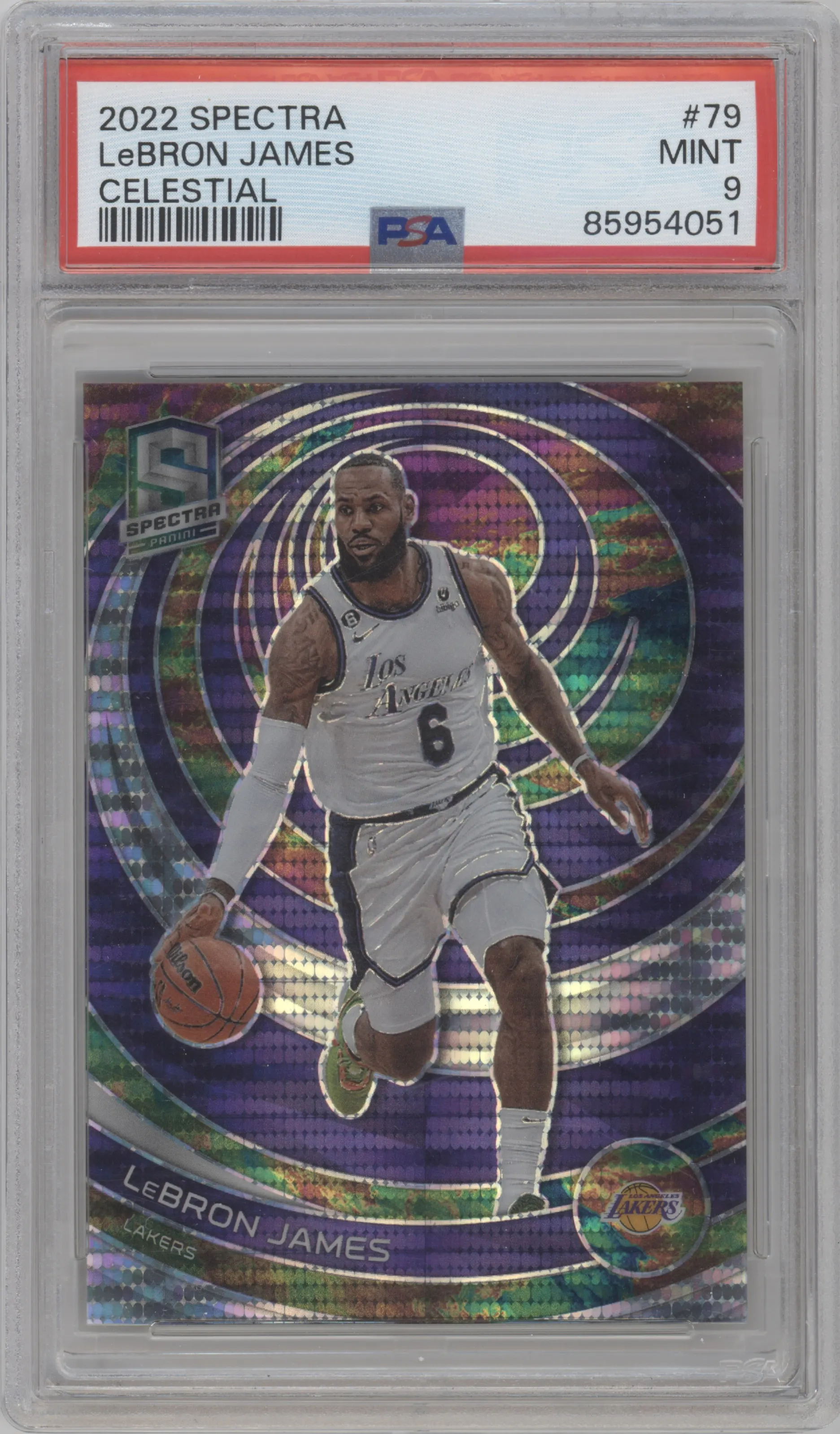 2022 Panini Spectra LeBron James Celestial #79 PSA 9