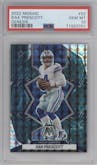 Dak Prescott from the 2022 Panini Mosaic set featuring a Genesis parallel graded by PSA and given an overall grade of 10.