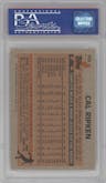 Cal Ripken  from the 1983 Topps set graded by PSA and given an overall grade of 8.