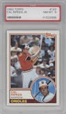 Cal Ripken  from the 1983 Topps set graded by PSA and given an overall grade of 8.
