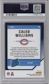 Caleb Williams from the 2024 Donruss Optic set featuring a Stars parallel graded by PSA and given an overall grade of 9.
