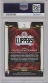Shai Gilgeous-Alexander from the 2018-19 Panini Select  set featuring a White Prizm parallel graded by PSA and given an overall grade of 10.