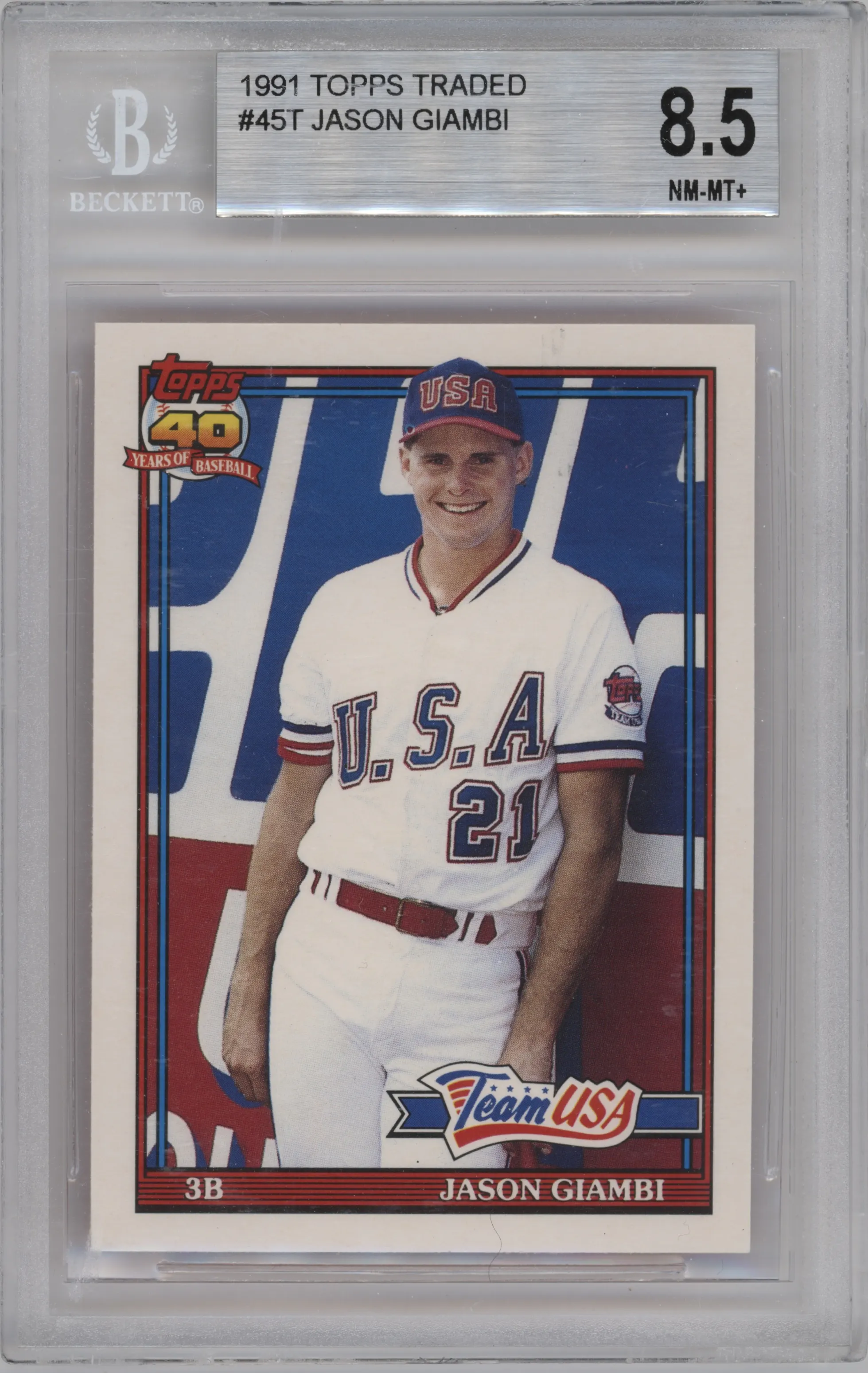 1991 Topps Traded Jason Giambi BGS 8.5