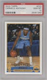 Carmelo Anthony from the 2003-04 Topps set graded by PSA and given an overall grade of 10.