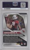 Marvin Harrison Jr. from the 2024 Panini Prizm set featuring a Purple Ice parallel graded by PSA and given an overall grade of 9.