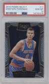Kristaps Porzingis from the 2015-16 Panini Select  set graded by PSA and given an overall grade of 10.