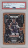 LaMelo Ball  from the 2023-24 Panini Prizm Monopoly set featuring a Deal parallel graded by PSA and given an overall grade of 10.