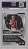 Jayden Daniels from the 2024 Panini Prizm set graded by PSA and given an overall grade of 10.