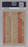 Forrest "Smoky" Burgess from the 1953 Bowman Color set graded by PSA and given an overall grade of 6.