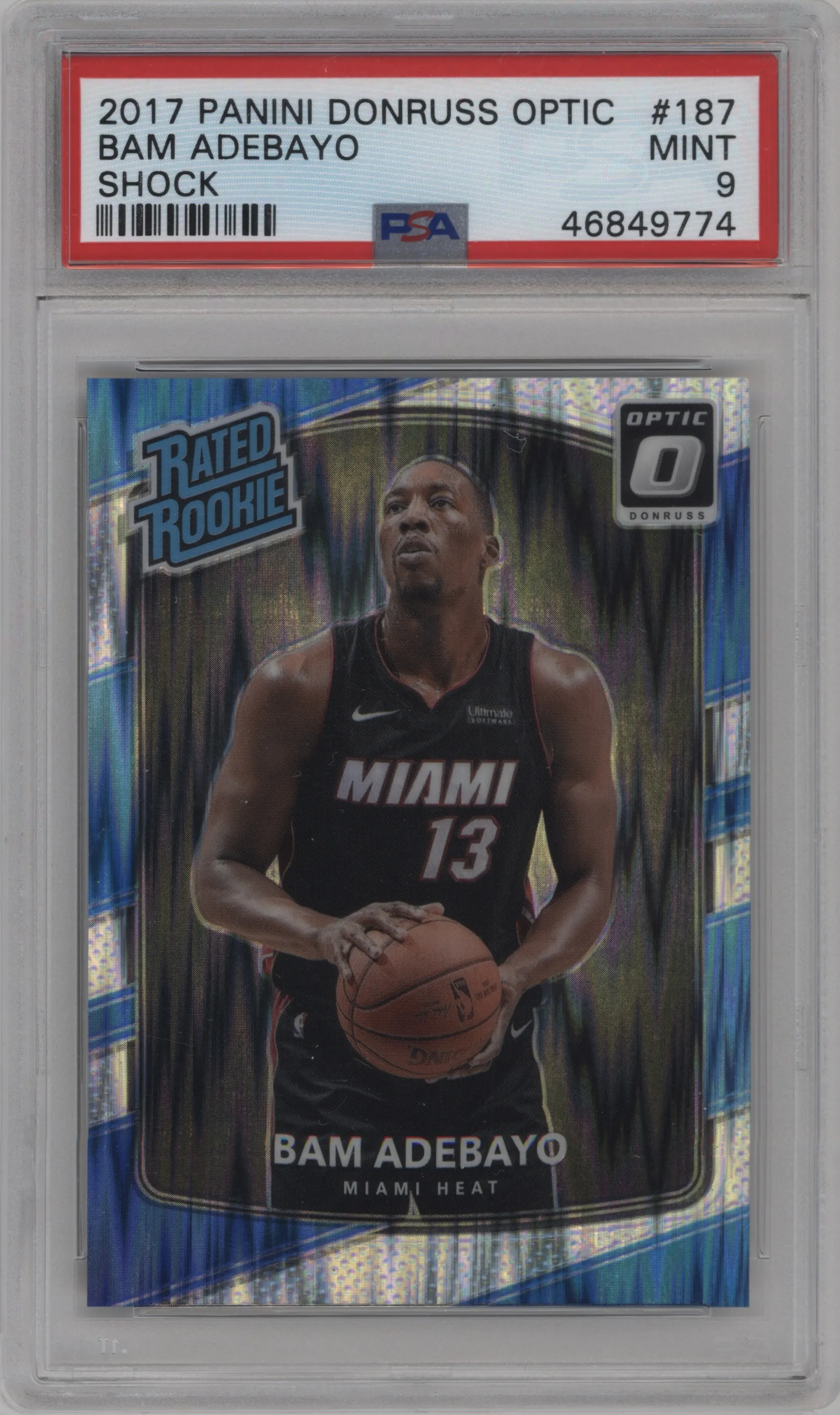 2017 Panini Donruss Optic Rated Rookie Bam Adebayo Shock PSA 9