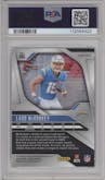 Ladd McConkey from the 2024 Panini Prizm set graded by PSA and given an overall grade of 10.