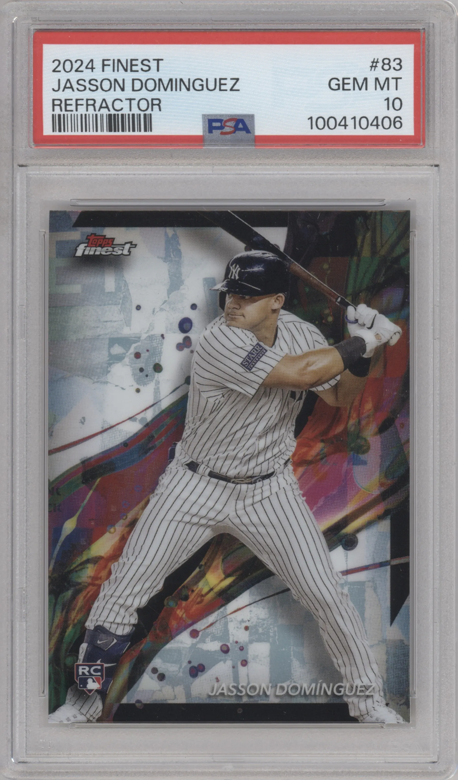 2024 Topps Finest Jasson Dominguez Refractor PSA 10