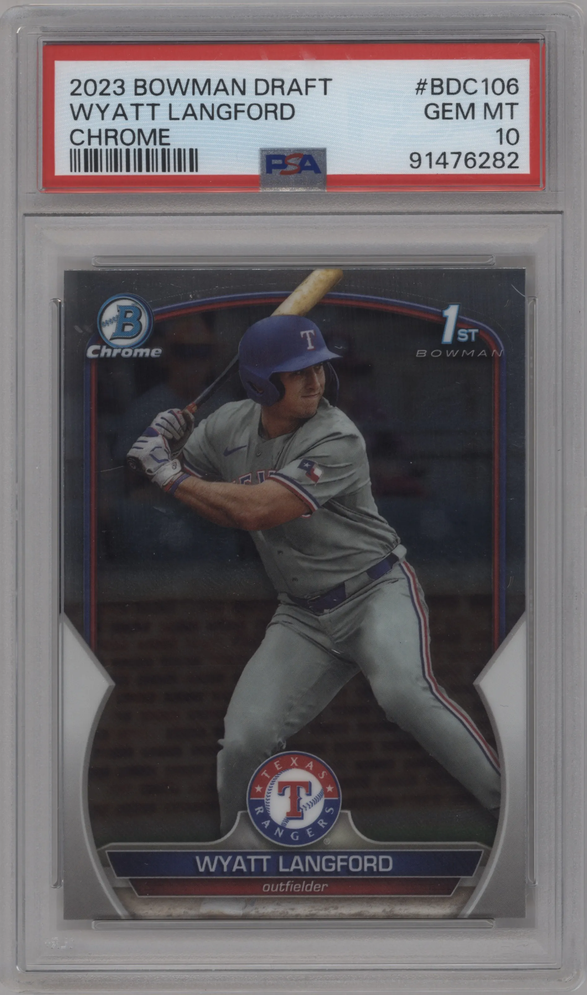 2023 Bowman Draft Chrome Wyatt Langford PSA 10