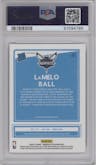LaMelo Ball from the 2020-21 Panini Donruss Optic set featuring a Hyper Pink parallel graded by PSA and given an overall grade of 10.