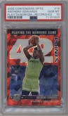 Anthony Edwards from the 2020-21 Panini Contenders Optic set featuring a Red Cracked Ice parallel graded by PSA and given an overall grade of 10.
