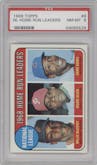 Willie McCovey/Richie Allen/Ernie Banks from the 1969 Topps set graded by PSA and given an overall grade of 8.
