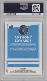 Anthony Edwards from the 2020-21 Panini Donruss Optic set graded by PSA and given an overall grade of 10.
