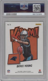 Bryce Young from the 2023 Panini Absolute set graded by PSA and given an overall grade of 10.