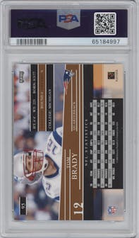 Tom Brady  from the 2006 Playoff Prestige set graded by PSA and given an overall grade of 8.