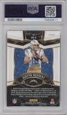Justin Herbert from the 2020 Panini Select set featuring a Prizm parallel graded by PSA and given an overall grade of 9.