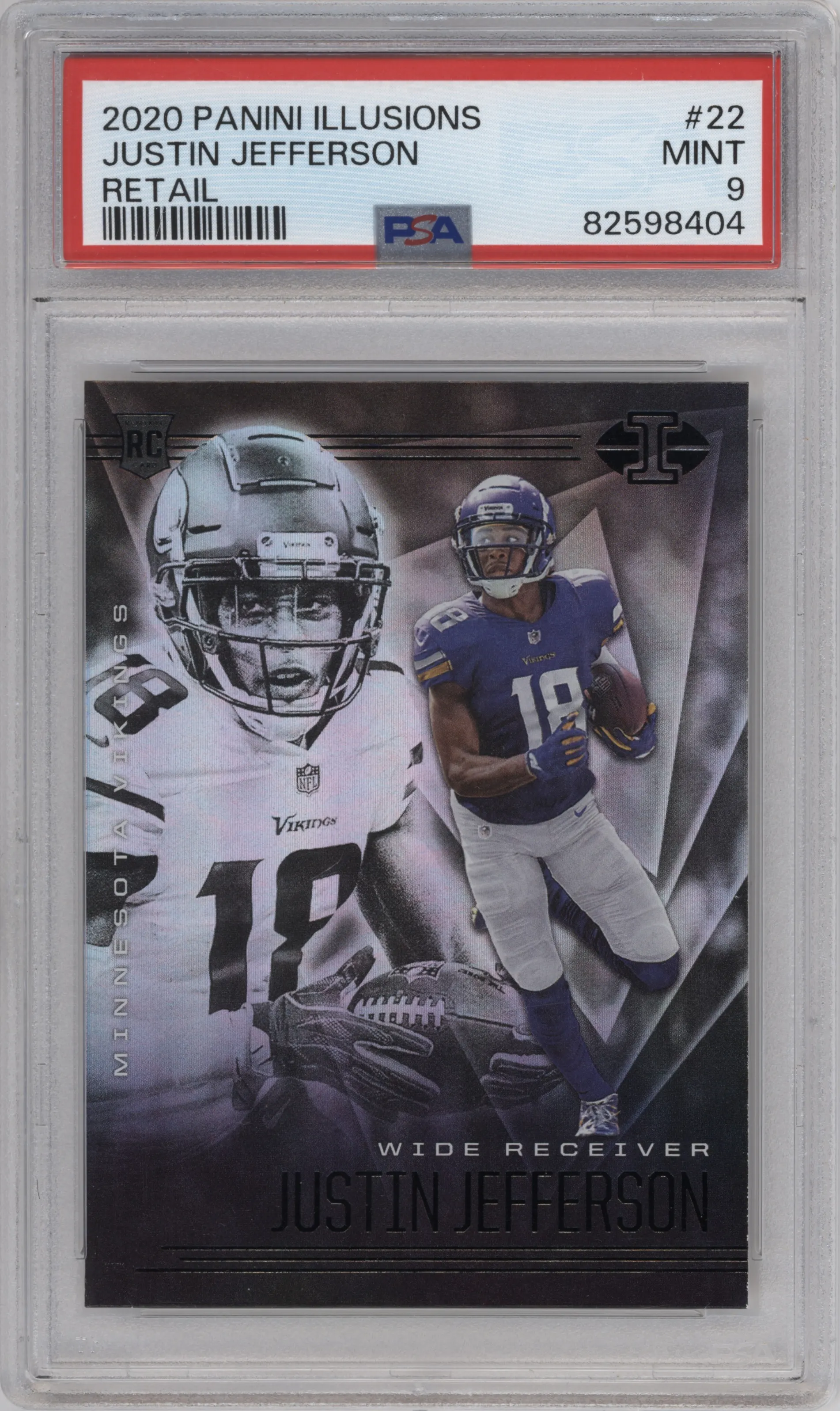 2020 Panini Illusions Justin Jefferson Retail PSA 9