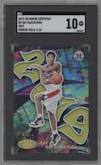 Rui Hachimura from the 2019-20 Panini Certified set featuring a Mirror Gold parallel graded by SGC and given an overall grade of 10.