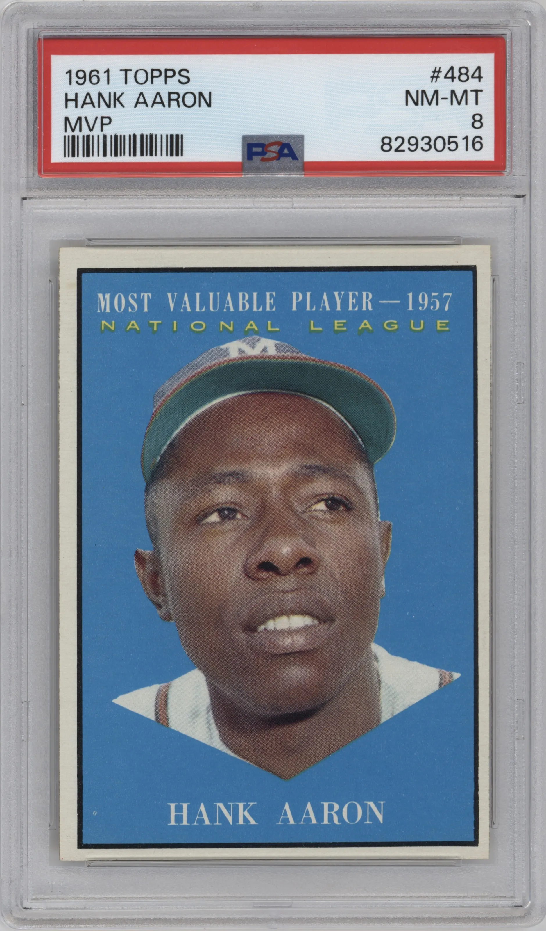 1961 Topps Hank Aaron #484 PSA 8