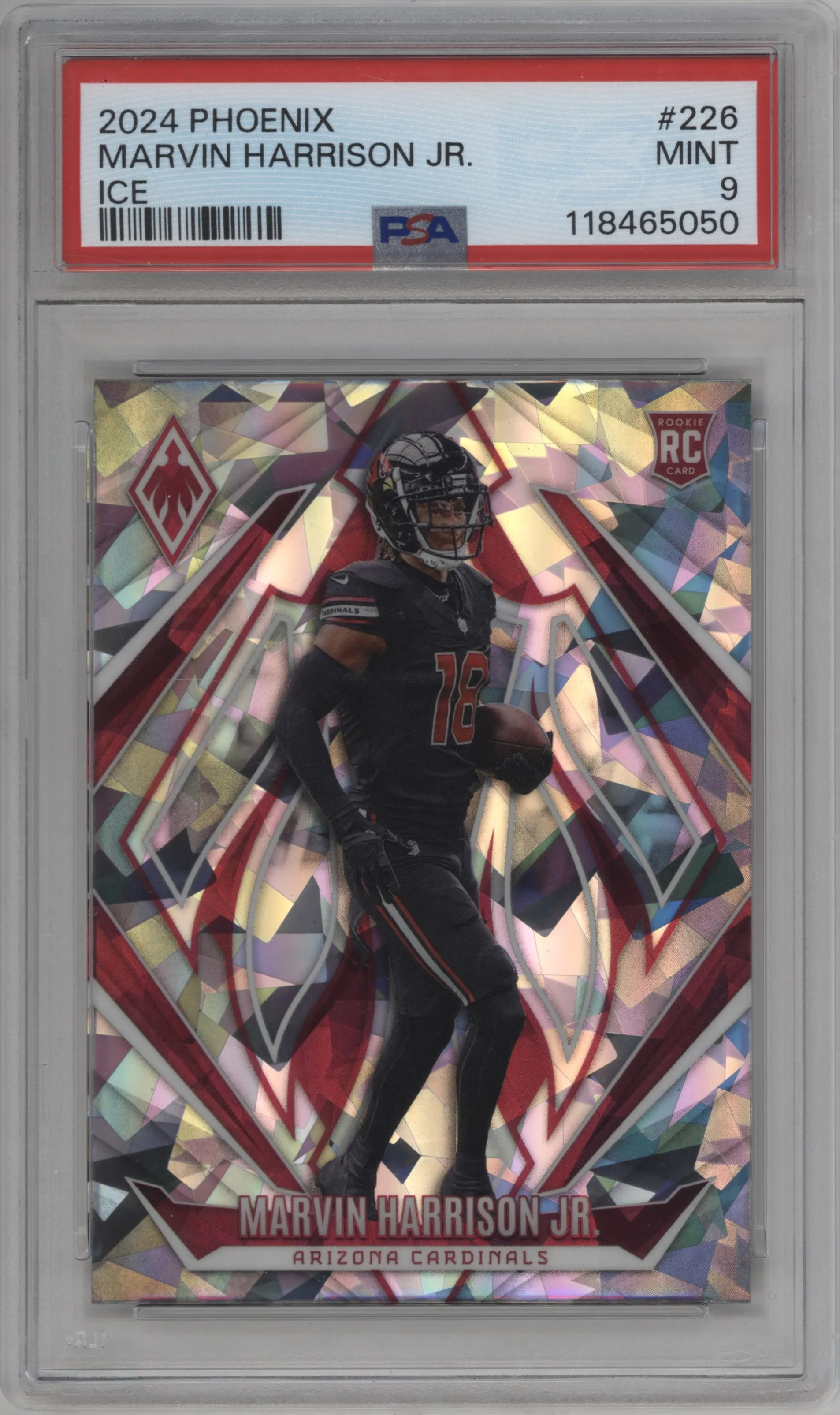 2024 Panini Phoenix Marvin Harrison Jr. Ice PSA 9