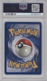 Alakazam from the 1999 Pokemon set graded by PSA and given an overall grade of 8.