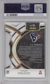 C.J. Stroud from the 2023 Panini Select set featuring a Die-Cut Black/Green parallel graded by PSA and given an overall grade of 10.