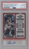 Bennedict Mathurin from the 2022-23 Panini Contenders Optic set featuring a Red parallel graded by PSA and given an overall grade of 10.