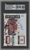Julian Phillips from the 2023-24 Panini Contenders set featuring a Cracked Ice parallel graded by SGC and given an overall grade of 8.5.