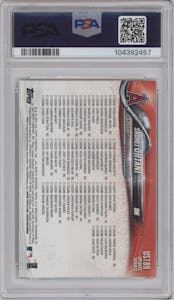 Shohei Ohtani from the 2018 Topps Update set graded by PSA and given an overall grade of 10.