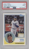 Derek Jeter from the 2018 Topps Series 1 set graded by PSA and given an overall grade of 9.