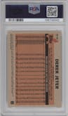 Derek Jeter from the 2018 Topps Series 1 set graded by PSA and given an overall grade of 9.