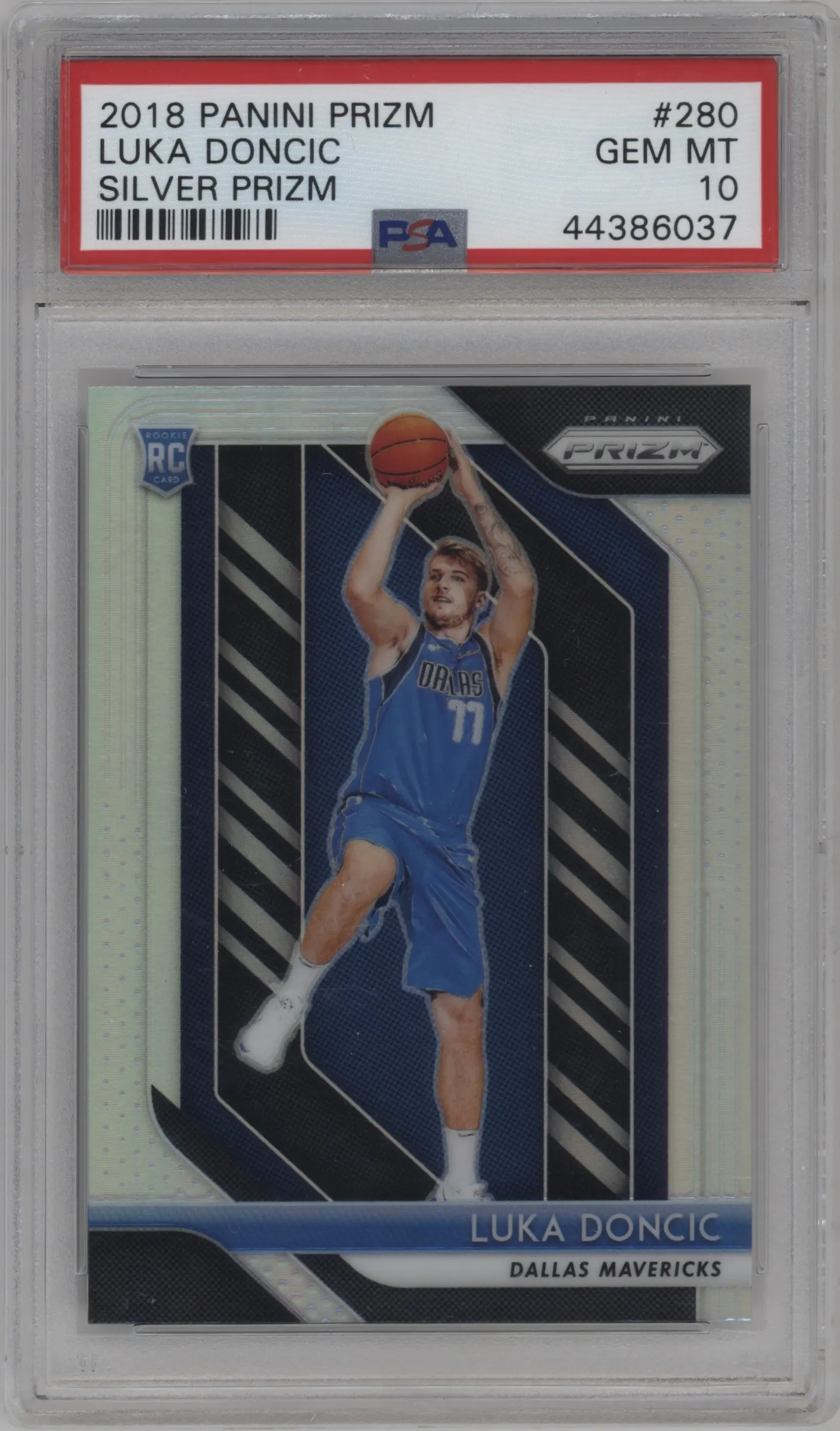 2018 Panini Prizm Luka Doncic Silver Prizm #280 PSA 10