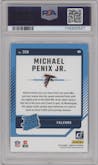 Michael Penix Jr. from the 2024 Donruss set graded by PSA and given an overall grade of 10.