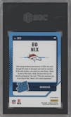 Bo Nix from the 2024 Donruss set featuring a Pink parallel graded by SGC and given an overall grade of 10.