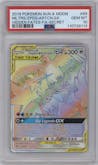 Moltres/Zapdos/Articuno GX from the 2019 Pokemon S&M  set graded by PSA and given an overall grade of 10.