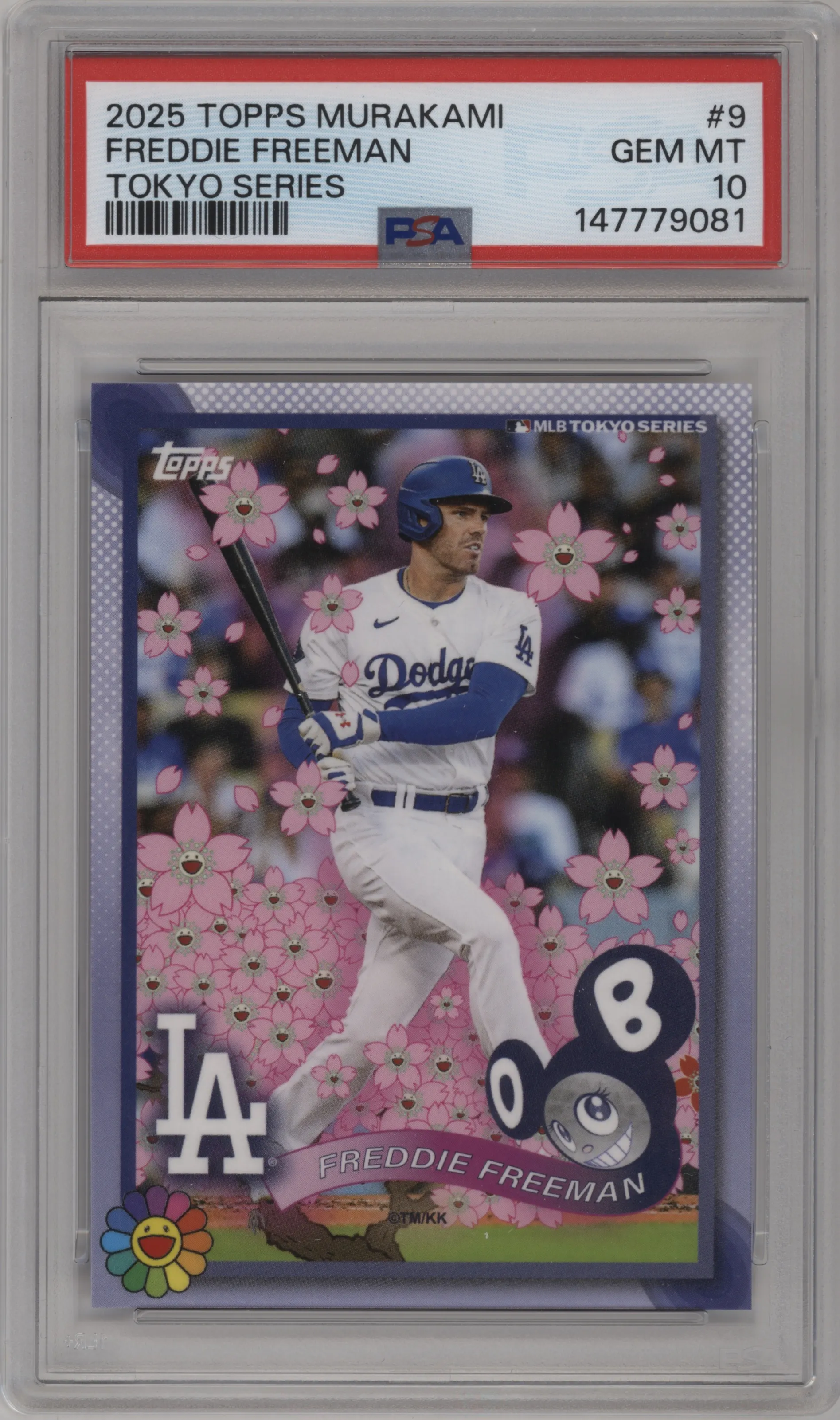 2025 Topps MLB World Tour Tokyo Series Takashi Murakami Complex Exclusive Freddie Freeman PSA 10