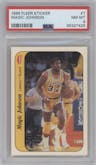 Magic Johnson from the 1986-87 Fleer set graded by PSA and given an overall grade of 8.