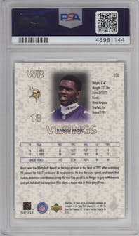 Randy Moss from the 1998 UD Choice set graded by PSA and given an overall grade of 9.
