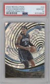 Paolo Banchero from the 2022-23 Panini Revolution  set featuring a Fractal parallel graded by PSA and given an overall grade of 10.